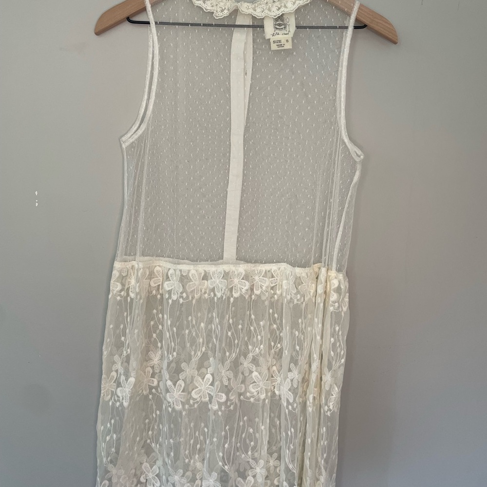 Lili’s Closet - Anthropologie - Sheer White Lace Top